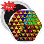 Cube Diced Tile Background Image 3  Magnets (10 pack) 