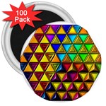 Cube Diced Tile Background Image 3  Magnets (100 pack)