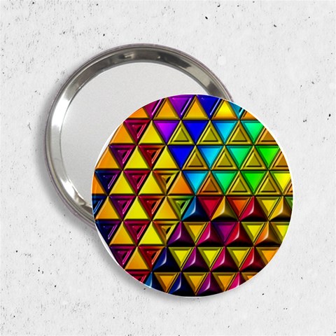 Cube Diced Tile Background Image 2.25  Handbag Mirrors from ArtsNow.com Front