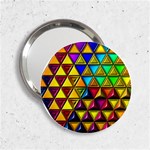 Cube Diced Tile Background Image 2.25  Handbag Mirrors
