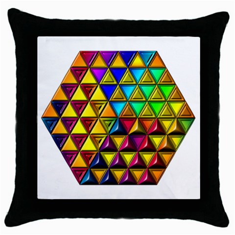 Cube Diced Tile Background Image Throw Pillow Case (Black) from ArtsNow.com Front