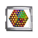 Cube Diced Tile Background Image Mega Link Italian Charm (18mm)
