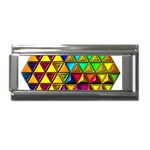 Cube Diced Tile Background Image Superlink Italian Charm (9mm)