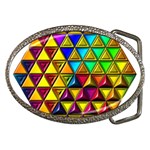 Cube Diced Tile Background Image Belt Buckles