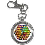 Cube Diced Tile Background Image Key Chain Watches