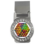 Cube Diced Tile Background Image Money Clips (CZ) 