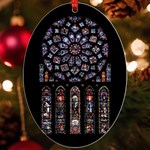 Rosette Cathedral UV Print Acrylic Ornament Oval