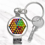 Cube Diced Tile Background Image Nail Clippers Key Chain