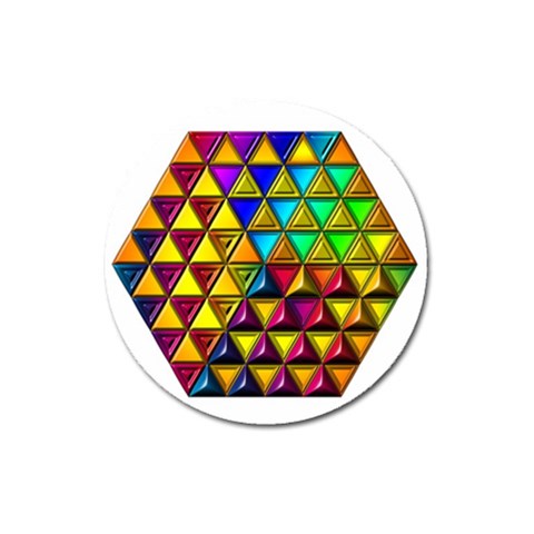 Cube Diced Tile Background Image Magnet 3  (Round) from ArtsNow.com Front