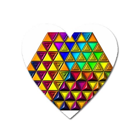 Cube Diced Tile Background Image Heart Magnet from ArtsNow.com Front