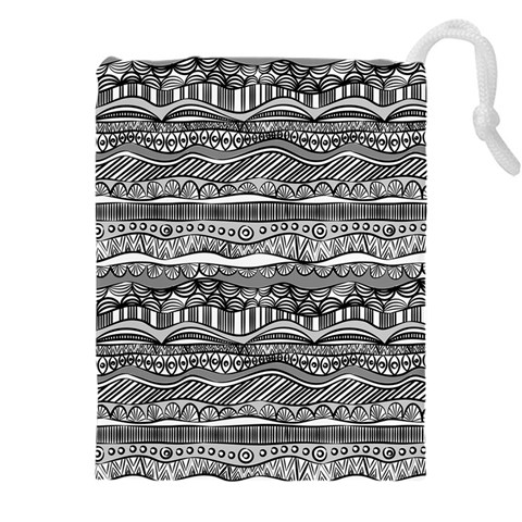 Ethno Seamless Pattern Drawstring Pouch (5XL) from ArtsNow.com Front