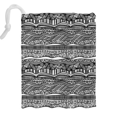 Ethno Seamless Pattern Drawstring Pouch (5XL) from ArtsNow.com Back
