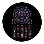 Rosette Cathedral Round Glass Fridge Magnet (4 pack)