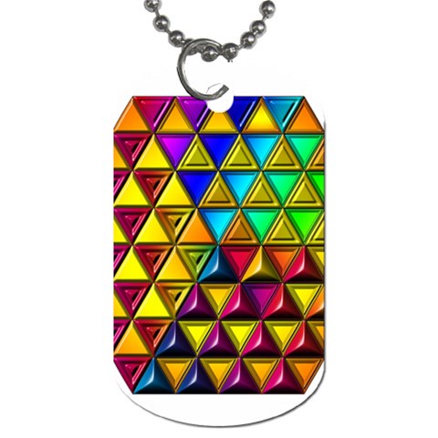 Cube Diced Tile Background Image Dog Tag (One Side) from ArtsNow.com Front