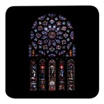 Rosette Cathedral Square Glass Fridge Magnet (4 pack)