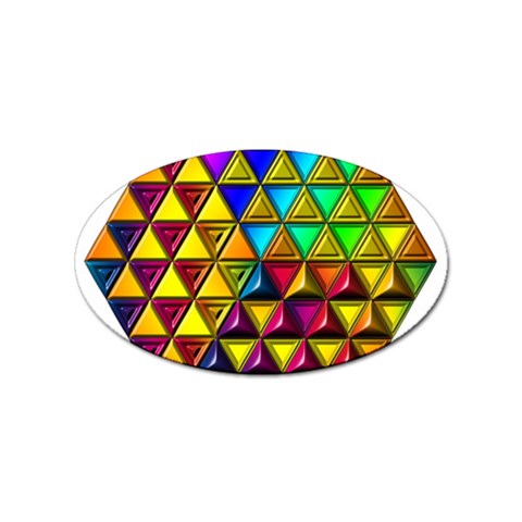 Cube Diced Tile Background Image Sticker Oval (10 pack) from ArtsNow.com Front