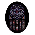 Rosette Cathedral Oval Glass Fridge Magnet (4 pack)