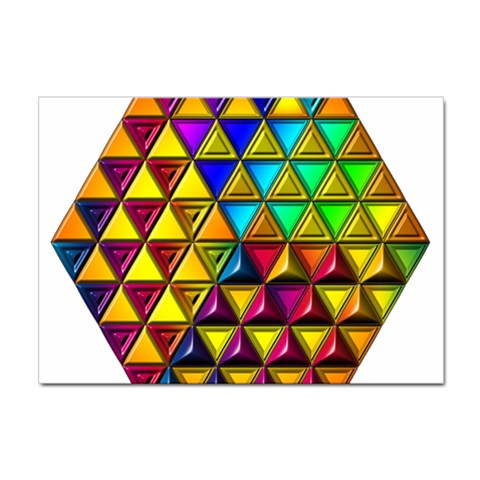 Cube Diced Tile Background Image Sticker A4 (100 pack) from ArtsNow.com Front