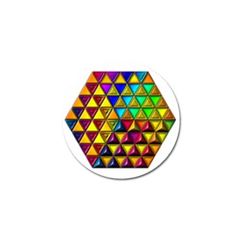 Cube Diced Tile Background Image Golf Ball Marker from ArtsNow.com Front