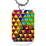 Cube Diced Tile Background Image Dog Tag (Two Sides)