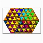 Cube Diced Tile Background Image Postcard 4 x 6  (Pkg of 10)