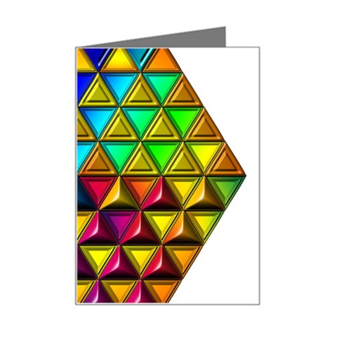 Cube Diced Tile Background Image Mini Greeting Card from ArtsNow.com Left
