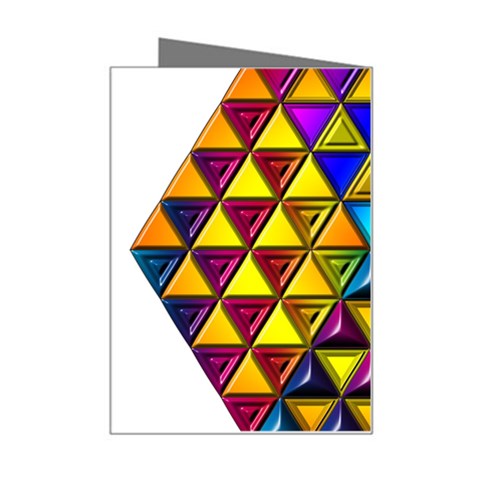 Cube Diced Tile Background Image Mini Greeting Card from ArtsNow.com Right