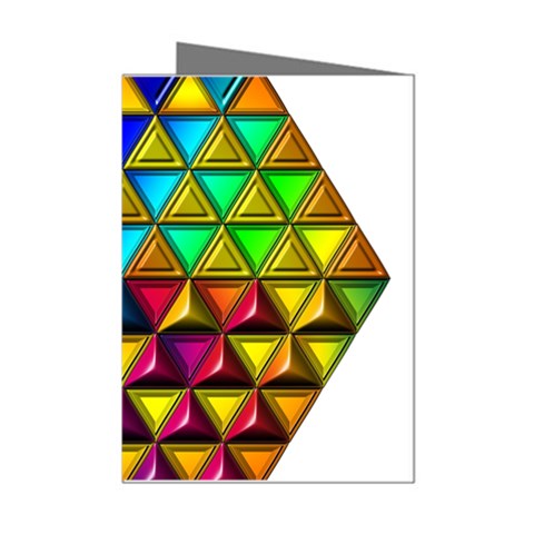 Cube Diced Tile Background Image Mini Greeting Cards (Pkg of 8) from ArtsNow.com Left