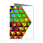 Cube Diced Tile Background Image Mini Greeting Cards (Pkg of 8)