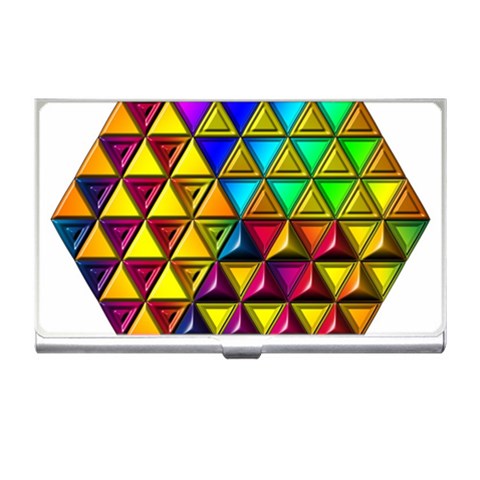 Cube Diced Tile Background Image Business Card Holder from ArtsNow.com Front