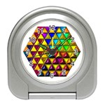 Cube Diced Tile Background Image Travel Alarm Clock