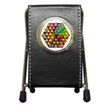 Cube Diced Tile Background Image Pen Holder Desk Clock