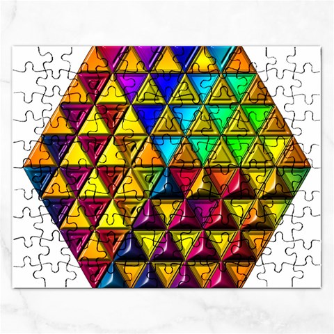 Cube Diced Tile Background Image Rectangular Jigsaw Puzzl from ArtsNow.com Front