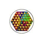 Cube Diced Tile Background Image Hat Clip Ball Marker (10 pack)