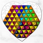 Cube Diced Tile Background Image Jigsaw Puzzle (Heart)