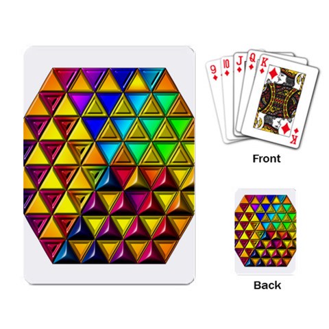 Cube Diced Tile Background Image Playing Cards Single Design (Rectangle) from ArtsNow.com Back