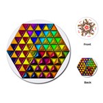 Cube Diced Tile Background Image Playing Cards Single Design (Round)