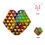 Cube Diced Tile Background Image Playing Cards Single Design (Heart)