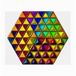 Cube Diced Tile Background Image Small Glasses Cloth (2 Sides)