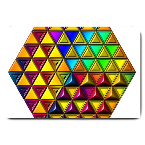 Cube Diced Tile Background Image Large Doormat from ArtsNow.com 30 x20  Door Mat