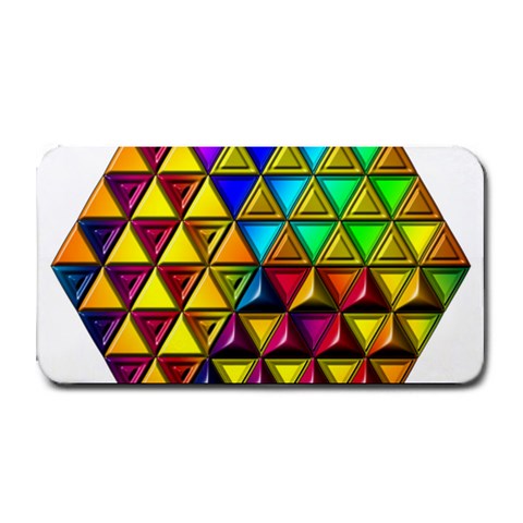 Cube Diced Tile Background Image Medium Bar Mat from ArtsNow.com 16 x8.5  Bar Mat