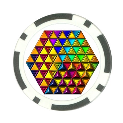 Cube Diced Tile Background Image Poker Chip Card Guard from ArtsNow.com Front