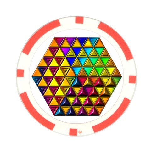 Cube Diced Tile Background Image Poker Chip Card Guard from ArtsNow.com Front