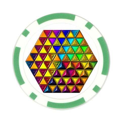 Cube Diced Tile Background Image Poker Chip Card Guard from ArtsNow.com Front