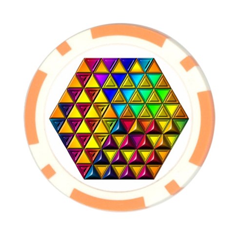 Cube Diced Tile Background Image Poker Chip Card Guard from ArtsNow.com Front