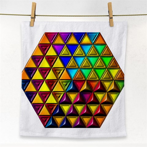Cube Diced Tile Background Image Face Towel from ArtsNow.com Front