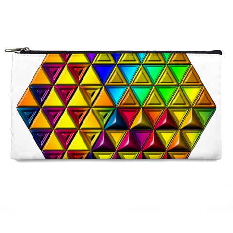 Cube Diced Tile Background Image Pencil Case from ArtsNow.com Front
