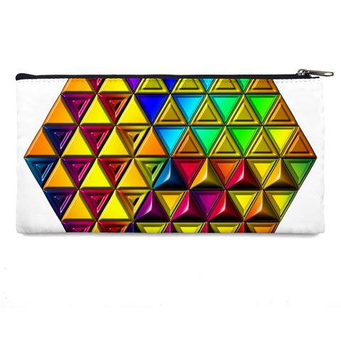 Cube Diced Tile Background Image Pencil Case from ArtsNow.com Back