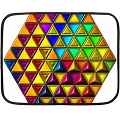 Cube Diced Tile Background Image Two Sides Fleece Blanket (Mini) from ArtsNow.com 35 x27  Blanket Back