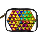 Cube Diced Tile Background Image Digital Camera Leather Case